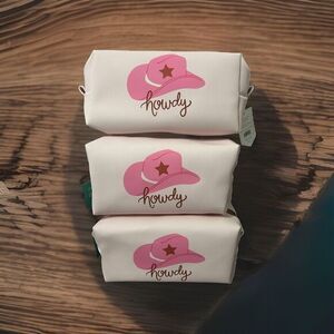 Western Retro Cosmetic Makeup Bag Cowgirls‎ Howdy Women'S cowgirl2 New Pink